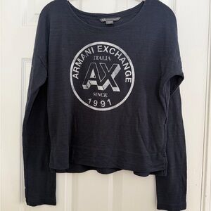 Armani Exchange dark navy Knit Top